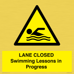 LANE CLOSED Swimming Lessons in Progress